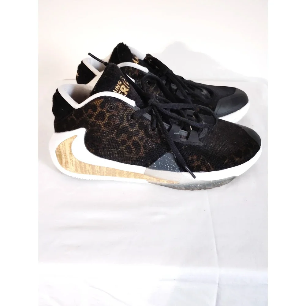Nike Zoom Freak 1 Coming to America Youth 6Y BQ5633‑900 Black Gold Leopard Shoes